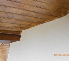 Lasure arrachée par le scotch des maçons