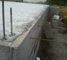 Ferraillage en attente pour la terrasse