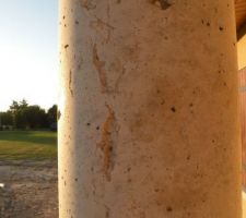 Poteaux qu'ils ne veulent plus crépir..