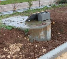 Cuve de récupération des eaux de pluie de 5000 Litres (en attente de raccordement)