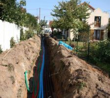 Tranchée VRD voie commune