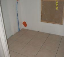 Carrelages du wc de l'&eacute;tage .