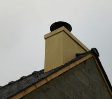 Pose du haut du conduit de cheminée