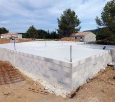 Chape béton coulée - vue Nord Est