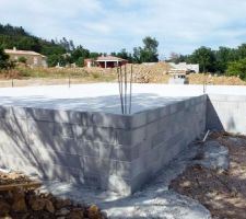 Chape béton coulée - vue Sud Ouest