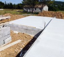 Chape béton coulée - vue Nord