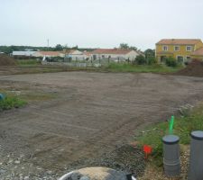 Implantation de la maison sur le terrain. Reste plus bcq de terrain