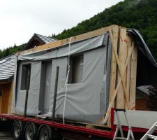 Arrivée de l'ossature sur le chantier