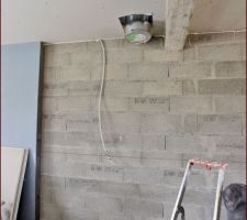 Le conduit de cheminée en attente d'un boîtier de finition et le Prégymax 29.5 qui arrive ...