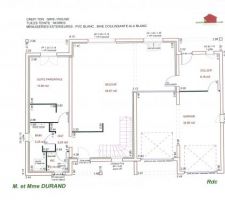 Plan du rez de chaussée validé par le constructeur