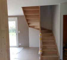 Parquet posé salon   escalier