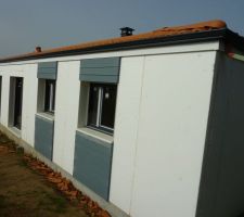Début bardage   cheminée