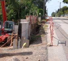 Fin du mur de soutien côté route