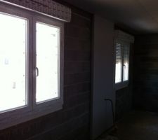 Fenetres de 2 chambres a l'etage