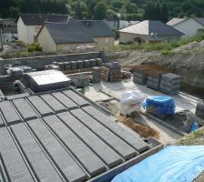 Vue générale de l'avancement du chantier.