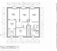 Vue du 1er étage sur plan constructeur