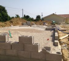 Pr&eacute;paration de la dalle.