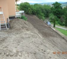 Terrassement pour création d'un plan horizontal