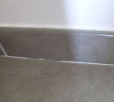 Nous avons réceptionné la maison depuis seulement 1 mois et voila ça commence déja!
le joint ne tient pas!
de plus le carreleur qui était nommé par CTVL à fait sous-traité à une autre société mais je ne pense pas qu'il soit carreleur car il faut qu'il change de métier!!!!