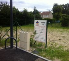Affichage panneau permis de construire au 03/07/2012.