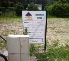 Affichage panneau permis de construire au 03/07/2012.