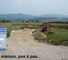 Allée lors des fondations