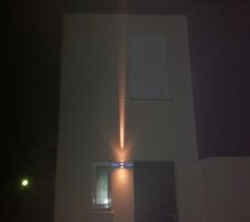 Lanterne à l'entrée testée cette nuit