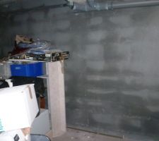 Infiltration du mur du fond
