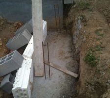 Fondation de notre mur a trou.