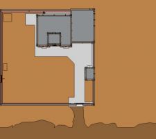Vue dessus du projet sur 1600 m&sup2;