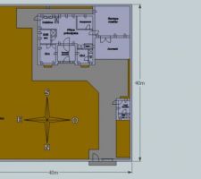 Orientation terrain.
Projet Face Nord (vu la configuration géographique Saharienne)