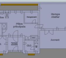 Plan partie habitable   Garage