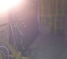 Garage en cours d'isolation