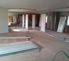 Montage des cloisons intérieures