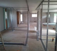 Montage des cloisons intérieures