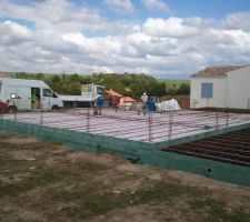 Mise en place du vide sanitaire avant la chape 13   4   2,5.