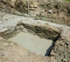 Dalle d'acc&egrave;s au vide sanitaire, la trappe d'acc&egrave;s se trouvera au dessus