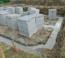 La semelle a été coulée