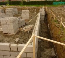 Vide sanitaire vu du pignon Sud-Ouest