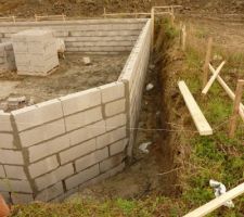 Gros plan du mur du vide sanitaire