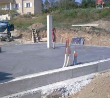 Et voilà, la dalle du garage est coulée.
