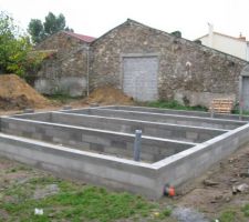 Terrassement de la maison 
la photo montre le sud