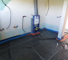 Preparation pour chape à l'etage