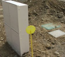 Coffret d'eau et t&eacute;l&eacute;phone derri&egrave;re gaz et EDF