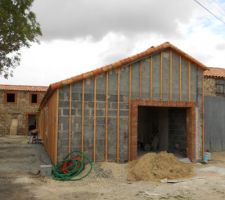 Autre vue ossature pour isolation fibre de bois et bardage