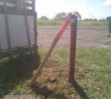 Installation du col cygne pour le chantier.