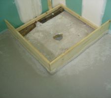 Chape anhydrite avec réservation douche italienne