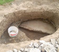 Un hic est apparu arrêt des travaux sur a la découverte d'une dalle de béton de grue