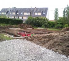 Les fondations sont prêtes pour le béton,