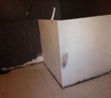 Rambarde en carreau de plâtre